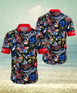 NCAA Kansas Jayhawks Flower Hawaii Shirt Summer Vibes For FootBall Fans
