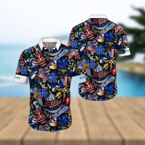 NCAA Kentucky Wildcats Flower Hawaii Shirt Summer Vibes For FootBall Fans