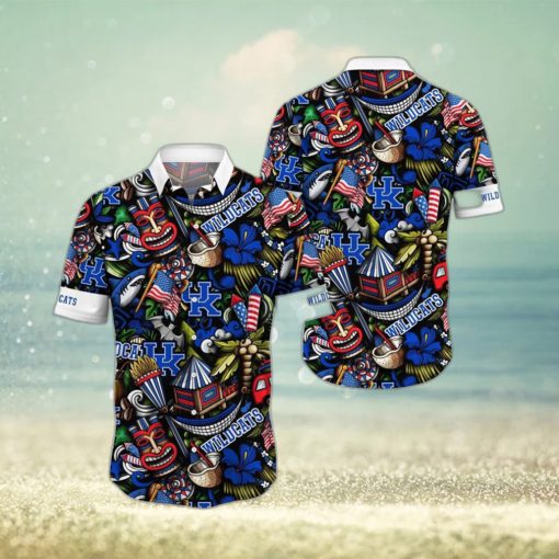 NCAA Kentucky Wildcats Flower Hawaii Shirt Summer Vibes For FootBall Fans