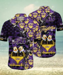 NCAA LSU Tigers Mickey Mouse Hawaiian Shirt Gift For Summer Holiday