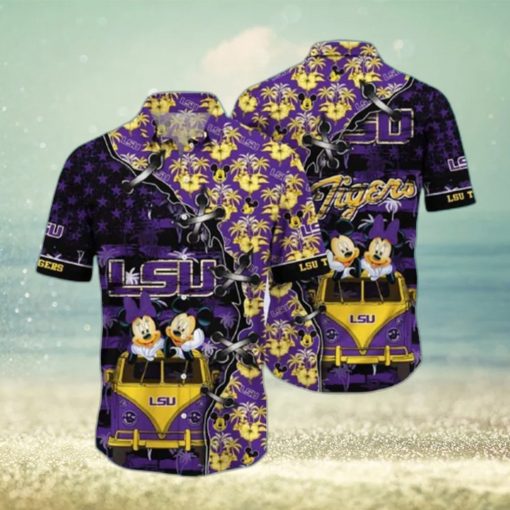 NCAA LSU Tigers Mickey Mouse Hawaiian Shirt Gift For Summer Holiday