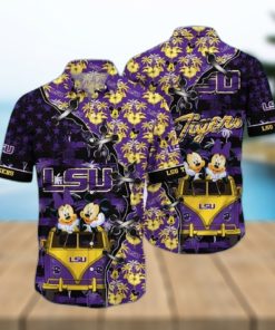 NCAA LSU Tigers Mickey Mouse Hawaiian Shirt Gift For Summer Holiday