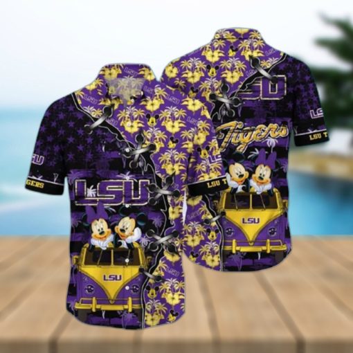 NCAA LSU Tigers Mickey Mouse Hawaiian Shirt Gift For Summer Holiday