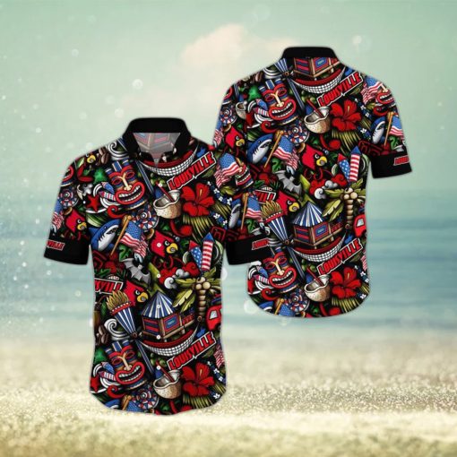 NCAA Louisville Cardinals Flower Hawaii Shirt Summer Vibes For FootBall Fans