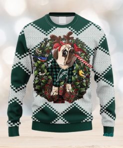 NCAA Michigan State Spartans Pub Dog Christmas Ugly 3D Knitted Sweater For Men And Women Gift Ugly Christmas