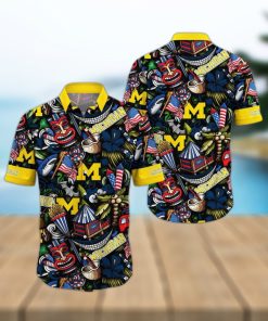 NCAA Michigan Wolverines Flower Hawaii Shirt Summer Vibes For FootBall Fans