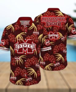 NCAA Mississippi State Bulldogs Hawaiian Shirt Palm Leaves Beach Lovers Gift