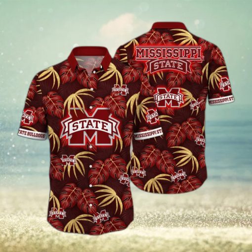 NCAA Mississippi State Bulldogs Hawaiian Shirt Palm Leaves Beach Lovers Gift