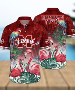 NCAA Mississippi State Bulldogs Hawaiian Shirt Pink Flamingo Gift For Dad