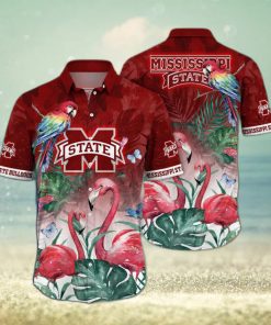 NCAA Mississippi State Bulldogs Hawaiian Shirt Pink Flamingo Gift For Dad