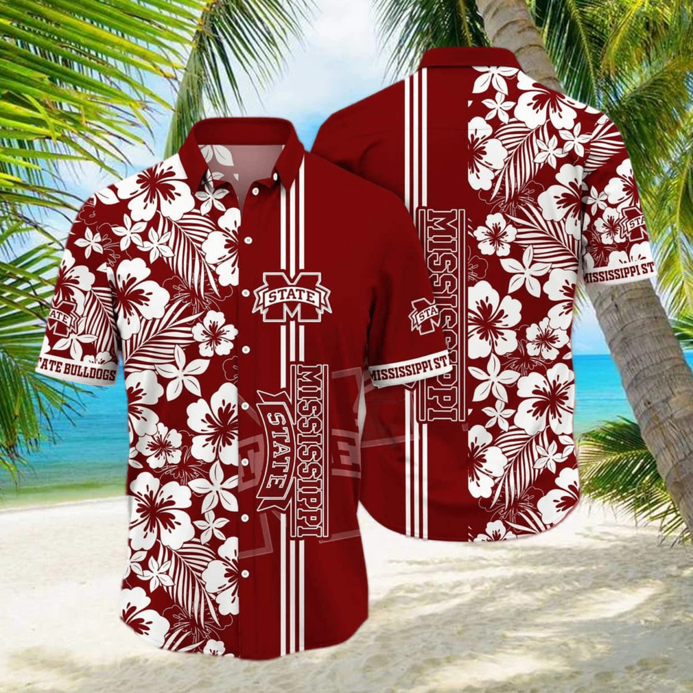 NCAA Mississippi State Bulldogs Flower Custom Hawaiian Shirt