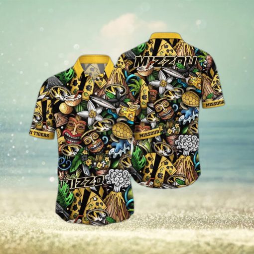 NCAA Missouri Tigers Tiki Hippie Hawaiian Shirt The Perfect Summer Vibe For FootBall Fans