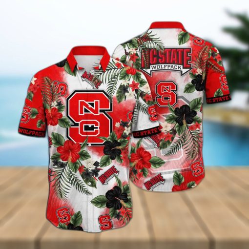 NCAA NC State Wolfpack Hawaiian Shirt Hibiscus Flowers Gift For Friends