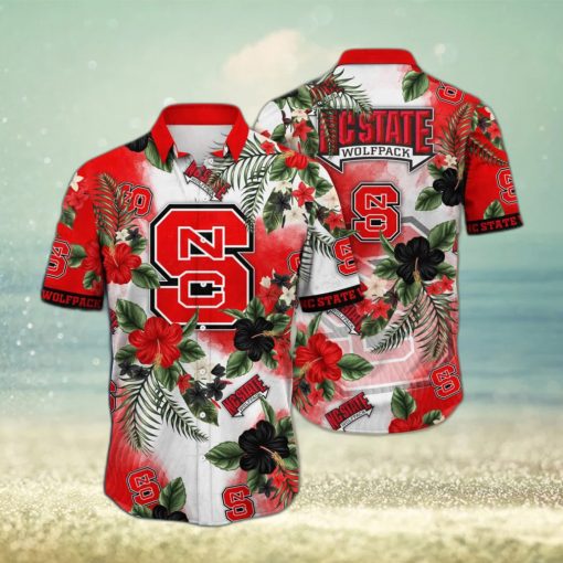 NCAA NC State Wolfpack Hawaiian Shirt Hibiscus Flowers Gift For Friends