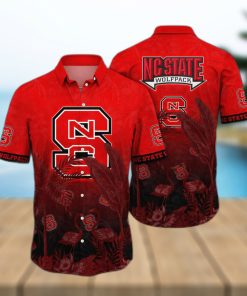 NCAA NC State Wolfpack Hawaiian Shirt Tropical Flora And Fauna Gift For Dad