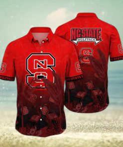 NCAA NC State Wolfpack Hawaiian Shirt Tropical Flora And Fauna Gift For Dad