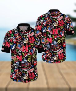 NCAA Nebraska Cornhuskers Flower Hawaii Shirt Summer Vibes For FootBall Fans