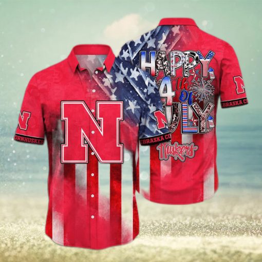 NCAA Nebraska Cornhuskers Hawaiian Shirt Happy 4th Of July