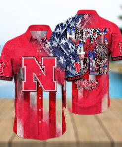 NCAA Nebraska Cornhuskers Hawaiian Shirt Happy 4th Of July