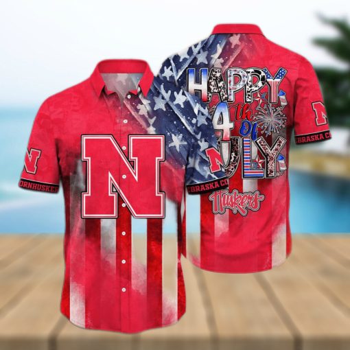 NCAA Nebraska Cornhuskers Hawaiian Shirt Happy 4th Of July