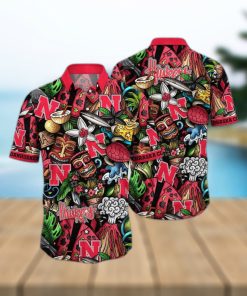 NCAA Nebraska Cornhuskers Tiki Hippie Hawaiian Shirt The Perfect Summer Vibe For FootBall Fans