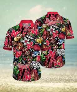 NCAA Nebraska Cornhuskers Tiki Hippie Hawaiian Shirt The Perfect Summer Vibe For FootBall Fans