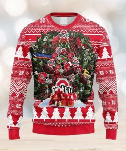 NCAA Ohio State Buckeyes Tree Ball Christmas Ugly 3D Sweater For Men And Women Gift Ugly Christmas