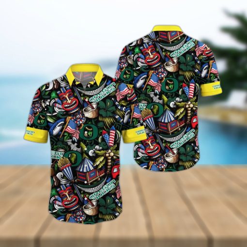 NCAA Oregon Ducks Flower Hawaii Shirt Summer Vibes For FootBall Fans