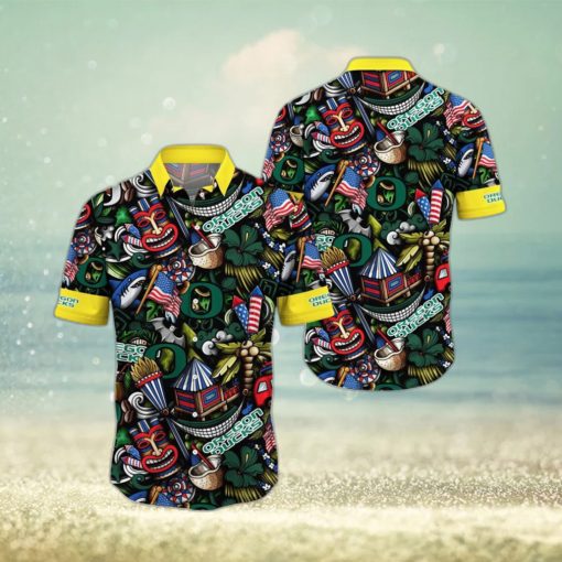 NCAA Oregon Ducks Flower Hawaii Shirt Summer Vibes For FootBall Fans