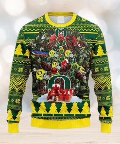 NCAA Oregon Ducks Tree Fleece 3D Sweater For Men And Women Gift Ugly Christmas