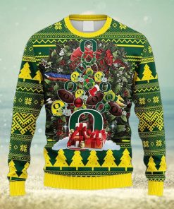 NCAA Oregon Ducks Tree Fleece 3D Sweater For Men And Women Gift Ugly Christmas