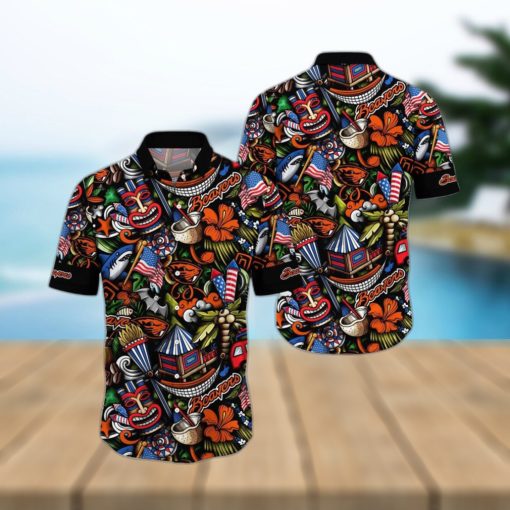 NCAA Oregon State Beavers Flower Hawaii Shirt Summer Vibes For FootBall Fans