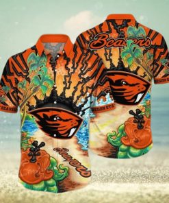 NCAA Oregon State Beavers Flower Hawaiian Shirt 3D Shirt, Oregon State Beavers Holiday Gifts