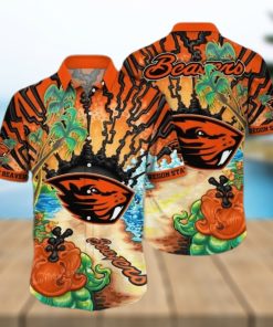 NCAA Oregon State Beavers Flower Hawaiian Shirt 3D Shirt, Oregon State Beavers Holiday Gifts