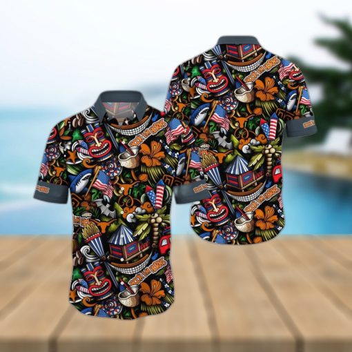 NCAA Texas Longhorns Flower Hawaii Shirt Summer Vibes For FootBall Fans