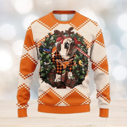 NCAA Texas Longhorns Pub Dog Christmas Ugly 3D Sweater For Men And Women Gift Ugly Christmas