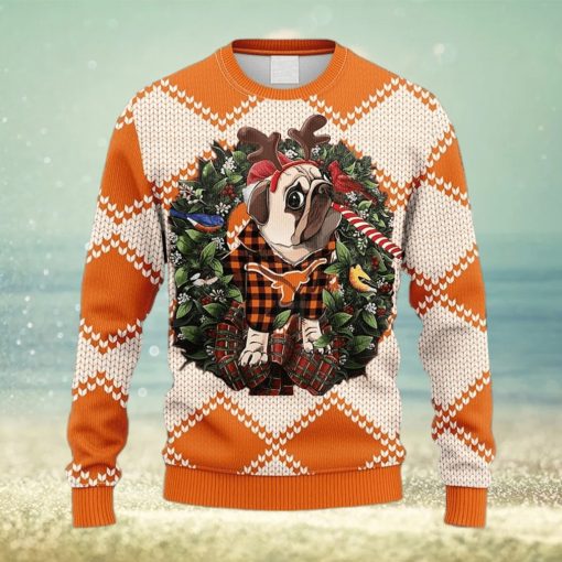 NCAA Texas Longhorns Pub Dog Christmas Ugly 3D Sweater For Men And Women Gift Ugly Christmas