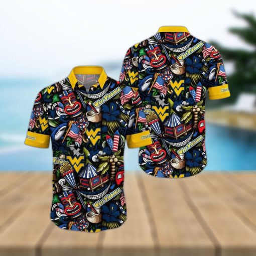 NCAA West Virginia Mountaineers Flower Hawaii Shirt Summer Vibes For FootBall Fans