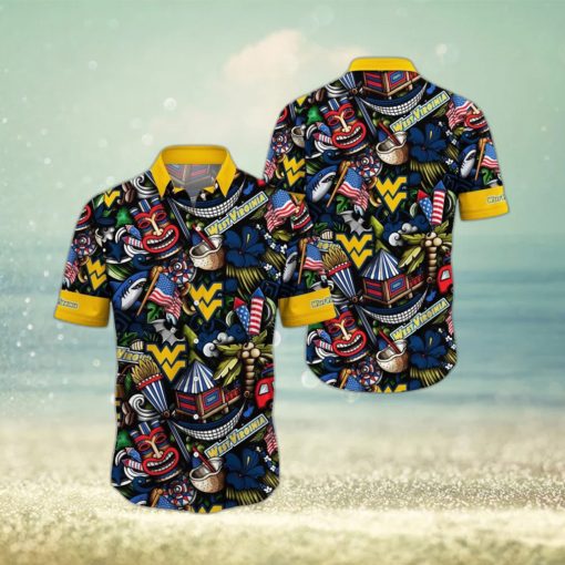 NCAA West Virginia Mountaineers Flower Hawaii Shirt Summer Vibes For FootBall Fans