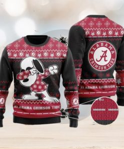 NFL Alabama Crimson Tide Snoopy Dabbing Ugly Christmas Sweater Holiday Party