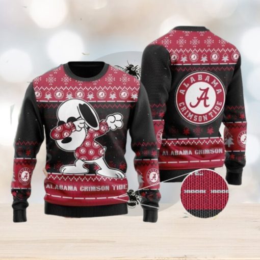 NFL Alabama Crimson Tide Snoopy Dabbing Ugly Christmas Sweater Holiday Party