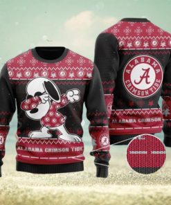 NFL Alabama Crimson Tide Snoopy Dabbing Ugly Christmas Sweater Holiday Party