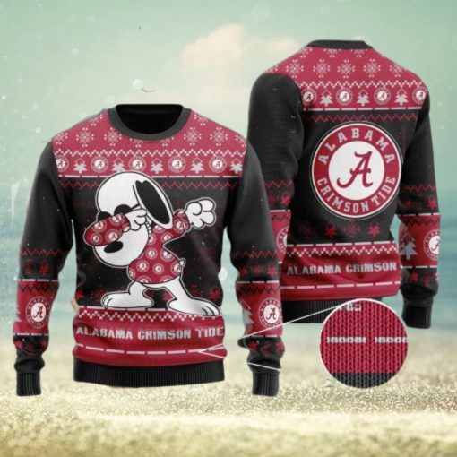 NFL Alabama Crimson Tide Snoopy Dabbing Ugly Christmas Sweater Holiday Party