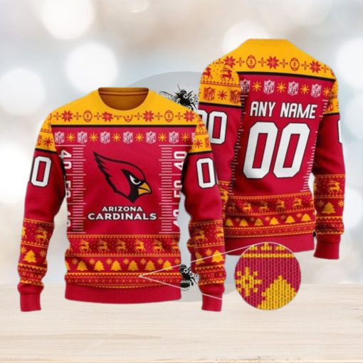 NFL Arizona Cardinals Custom Name Number Ugly Christmas Sweater V3