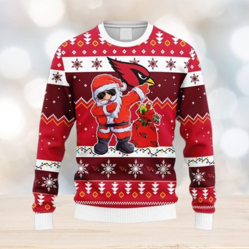 NFL Arizona Cardinals Dabbing Santa Claus Christmas Ugly 3D Sweater For Men And Women Gift Ugly Christmas