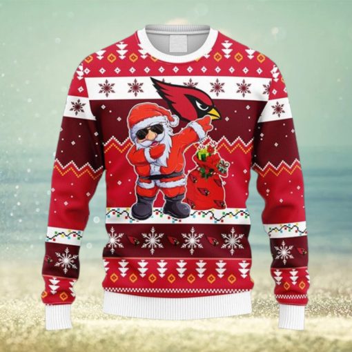 NFL Arizona Cardinals Dabbing Santa Claus Christmas Ugly 3D Sweater For Men And Women Gift Ugly Christmas