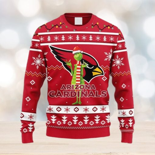 NFL Arizona Cardinals Funny Grinch Christmas Ugly 3D Sweater For Men And Women Gift Ugly Christmas