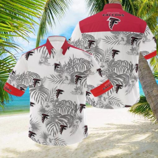 NFL Atlanta Falcons 3D Flowers Leaf Hawaiian Shirt Summer Hot Gift For Fans