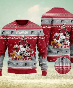 NFL Atlanta Falcons Palm Custom Name Chistmas Sweater For Men And Women Gift