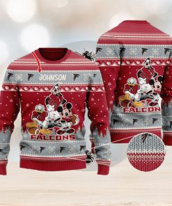 NFL Atlanta Falcons Palm Custom Name Chistmas Sweater For Men And Women Gift